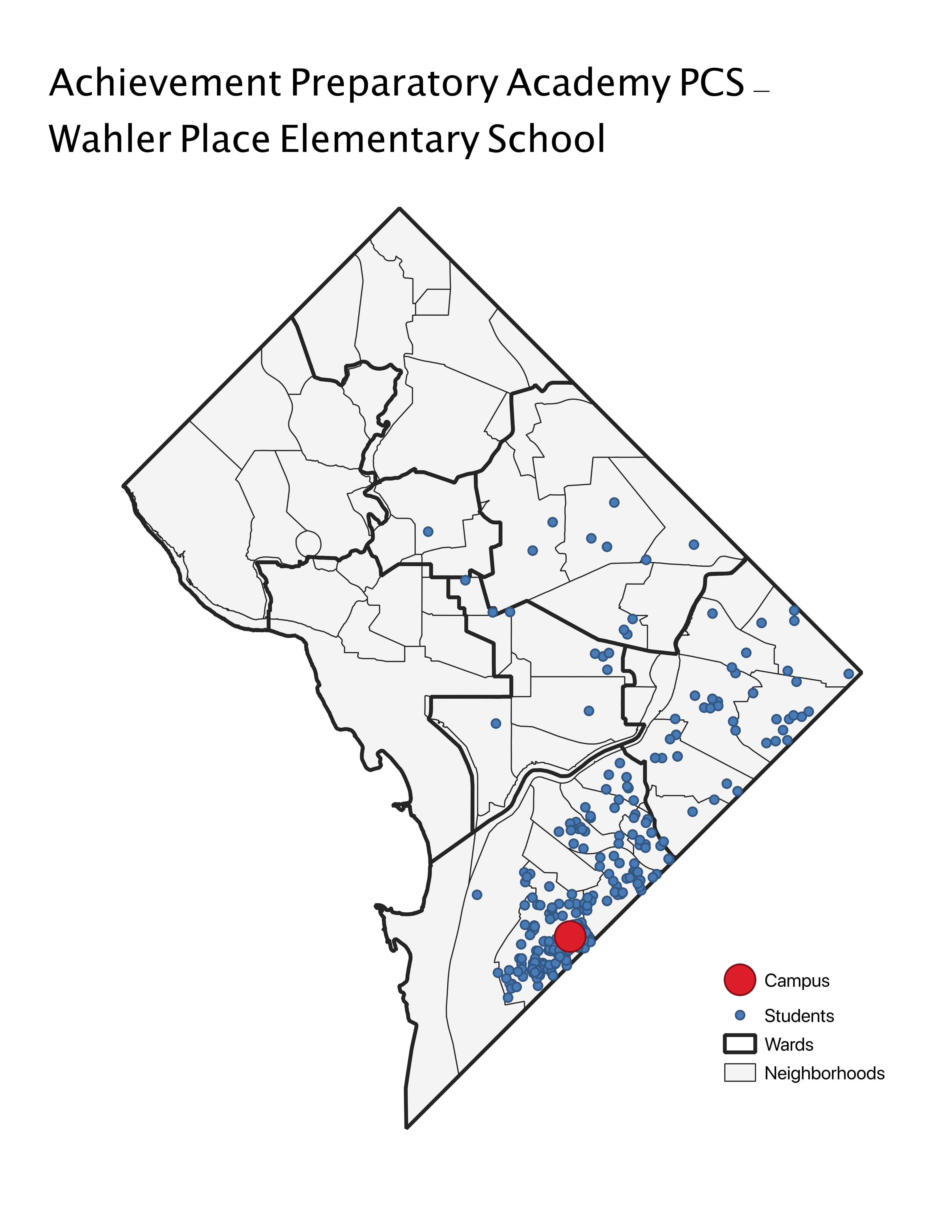 Achievement Preparatory Academy PCS - Wahler Place Elementary School 2019 Student Location Map.jpeg