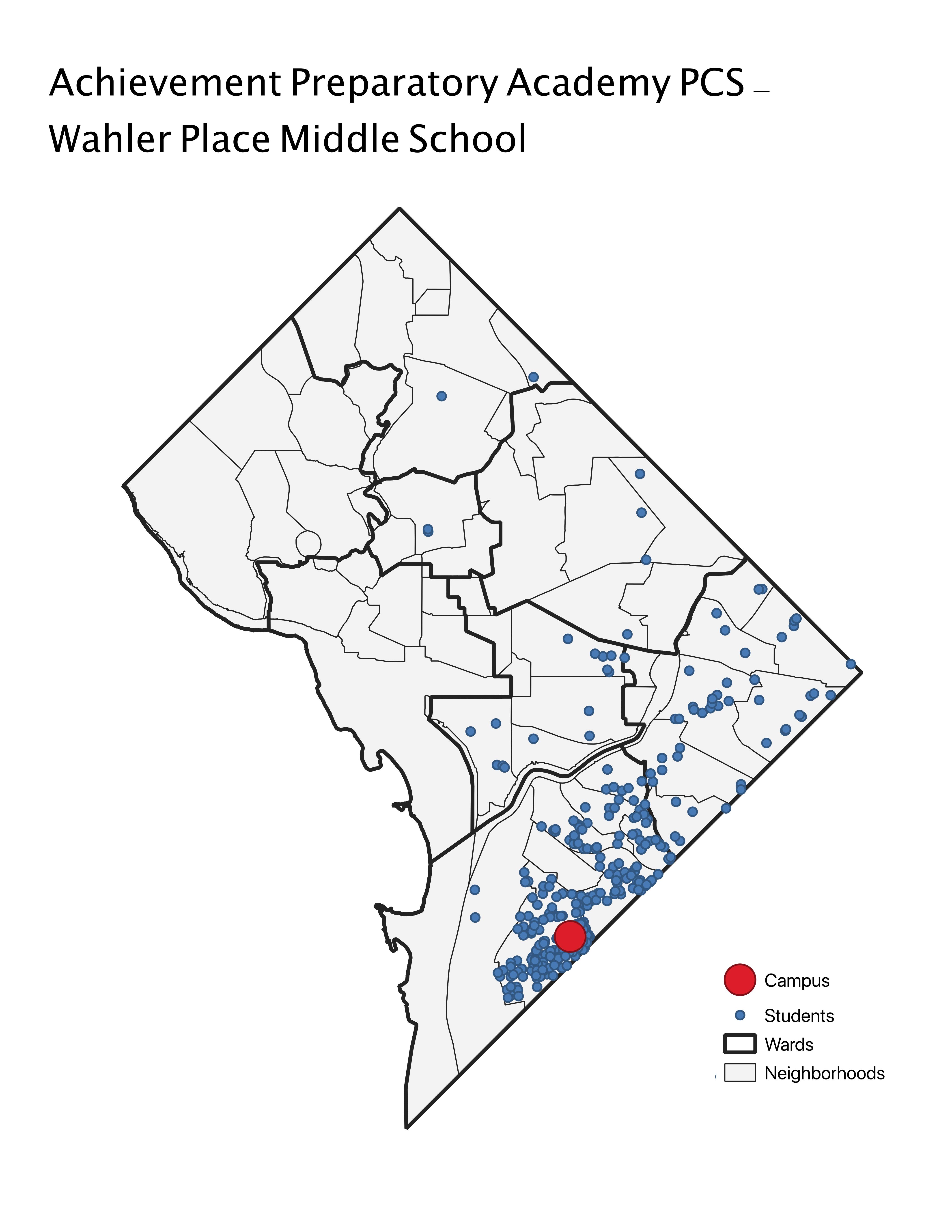 Achievement Preparatory Academy PCS - Wahler Place Middle School 2019 Student Location Map.jpeg