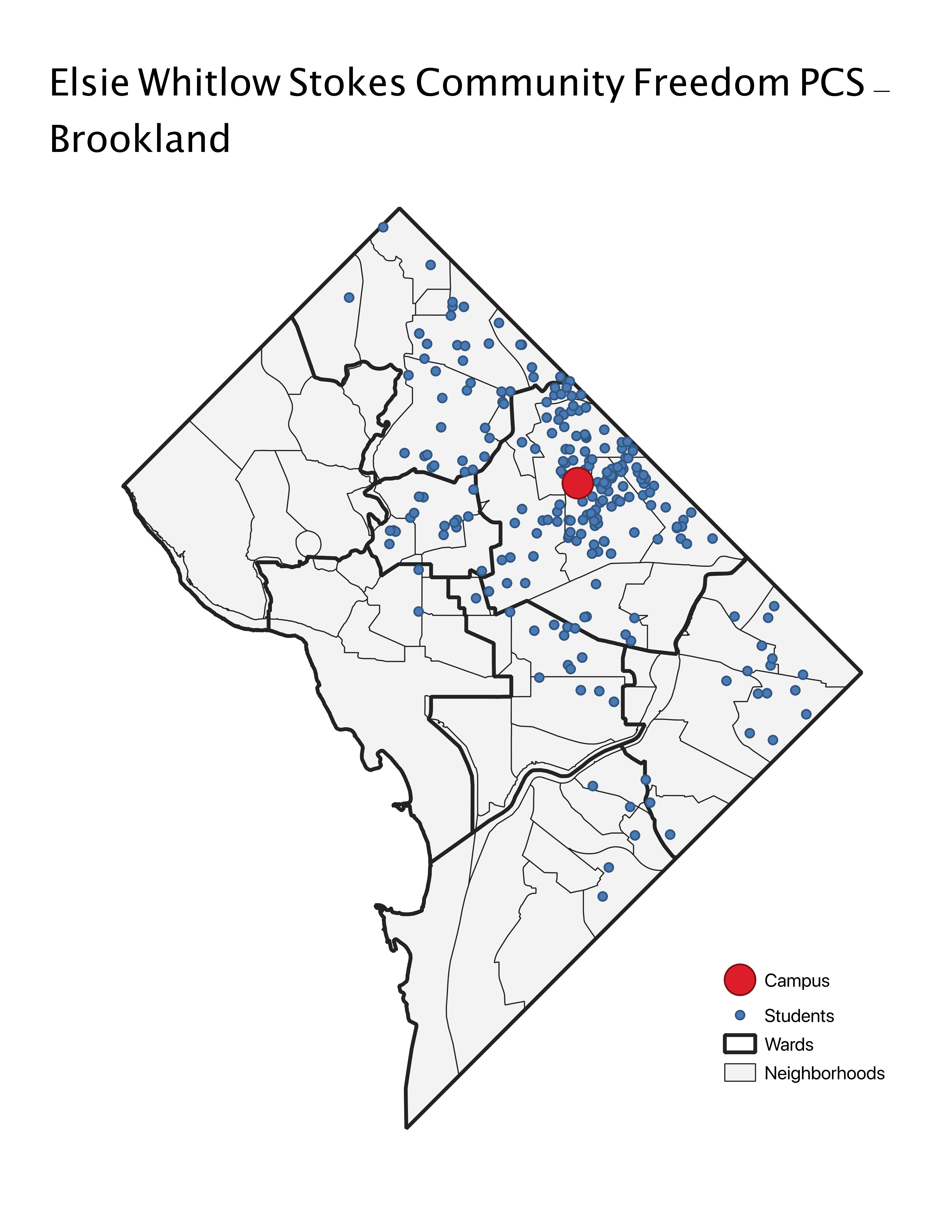 Elsie Whitlow Stokes Community Freedom PCS - Brookland 2019 Student Location Map.jpeg