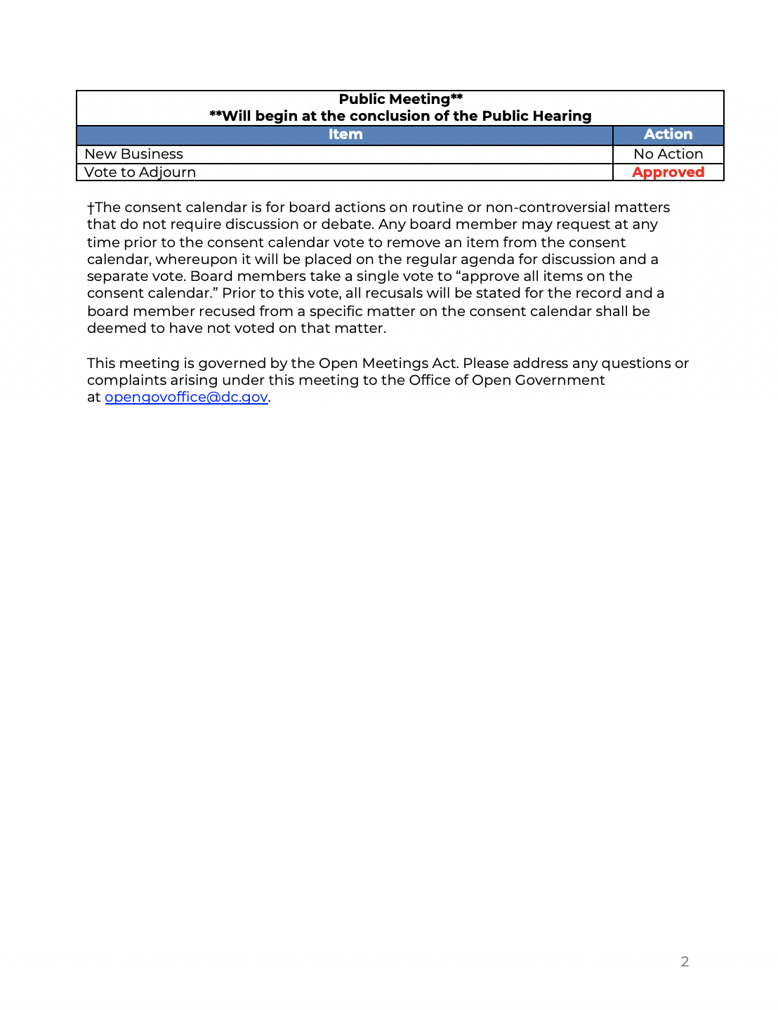 Agenda 2 April 2021