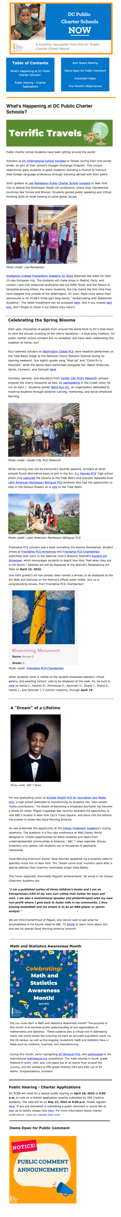 Page 1 April newsletter