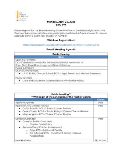 Agenda