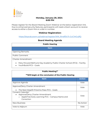 Agenda
