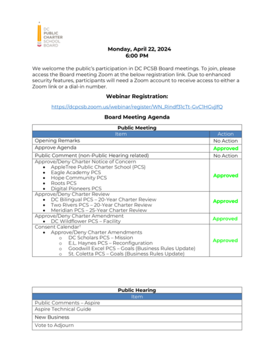 Agenda