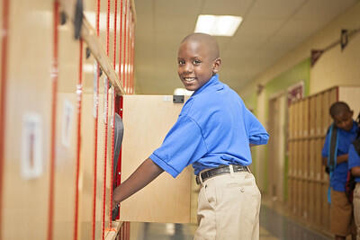 Boy in blue