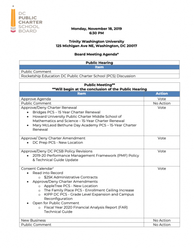 Agenda