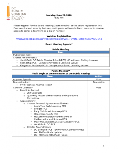 June Agenda 1 
