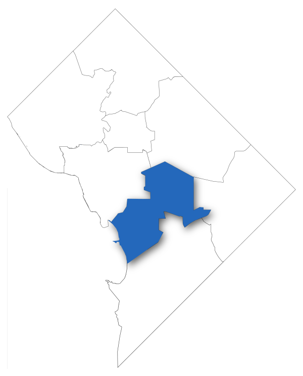 DC Ward 6 highlighted in blue