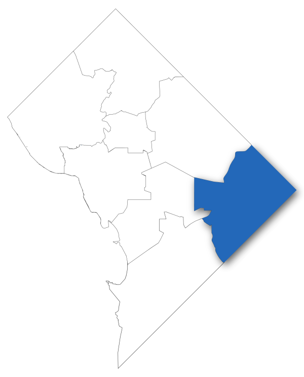 DC Ward 7 highlighted in blue