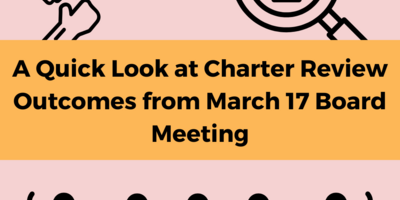 A Quick Look at Charter Review Outcomes from March 17 Board Meeting